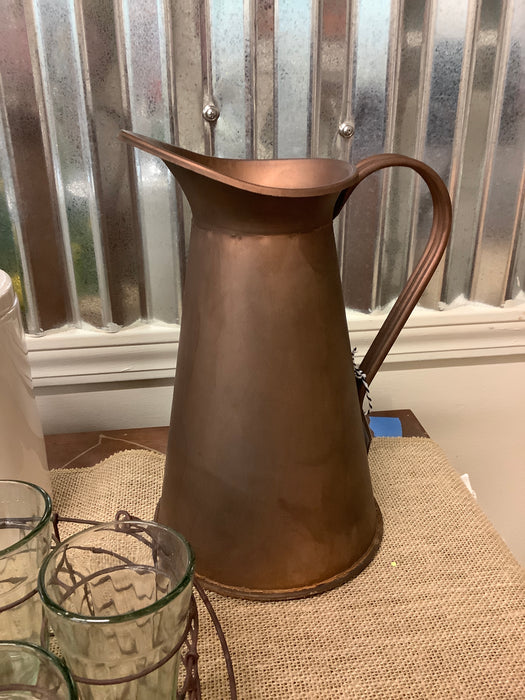 Copper finish pitcher