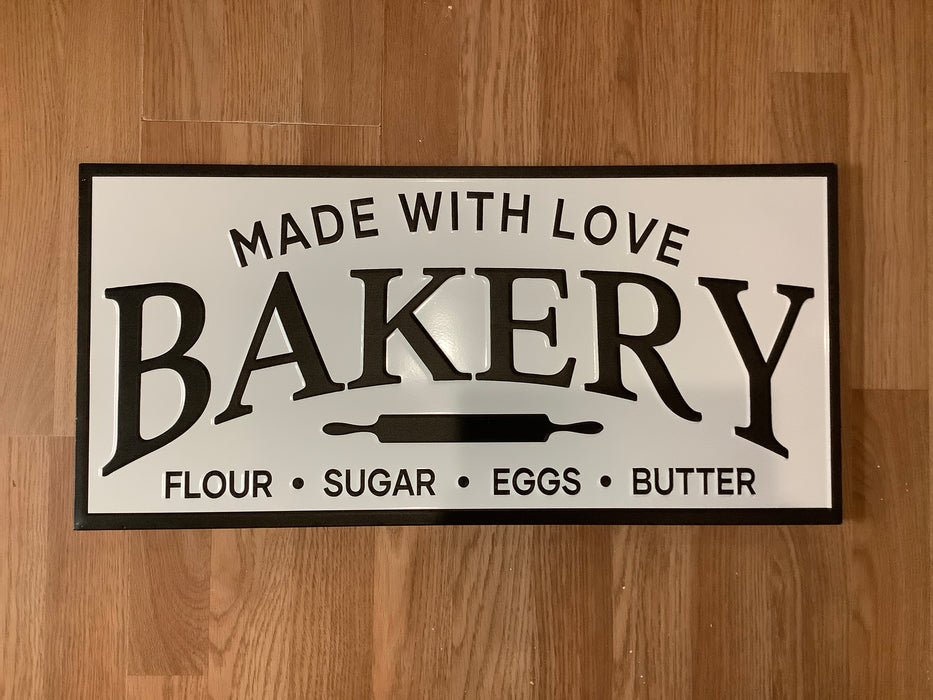 Made with Love Bakery - metal sign