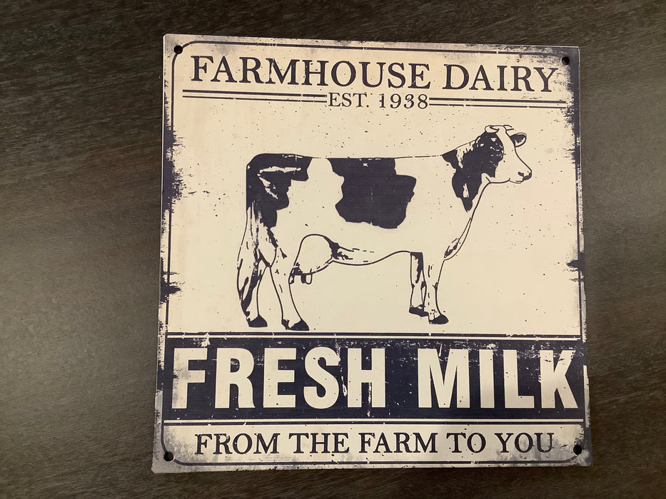 Retro dairy adverstising sign