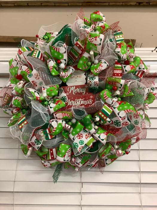 Santa Merry Christmas wreath