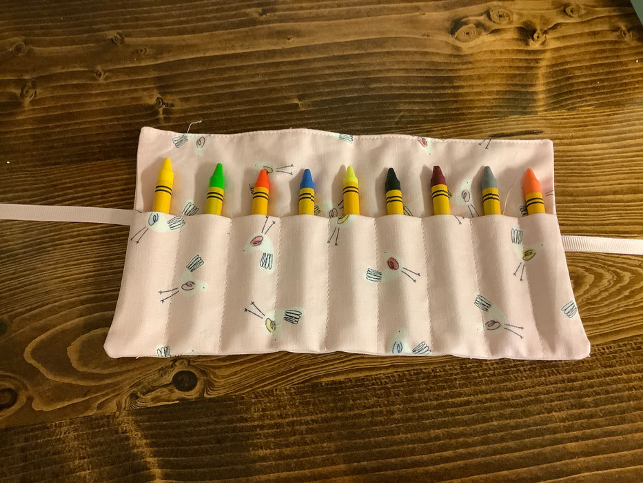 Roll up crayon bag
