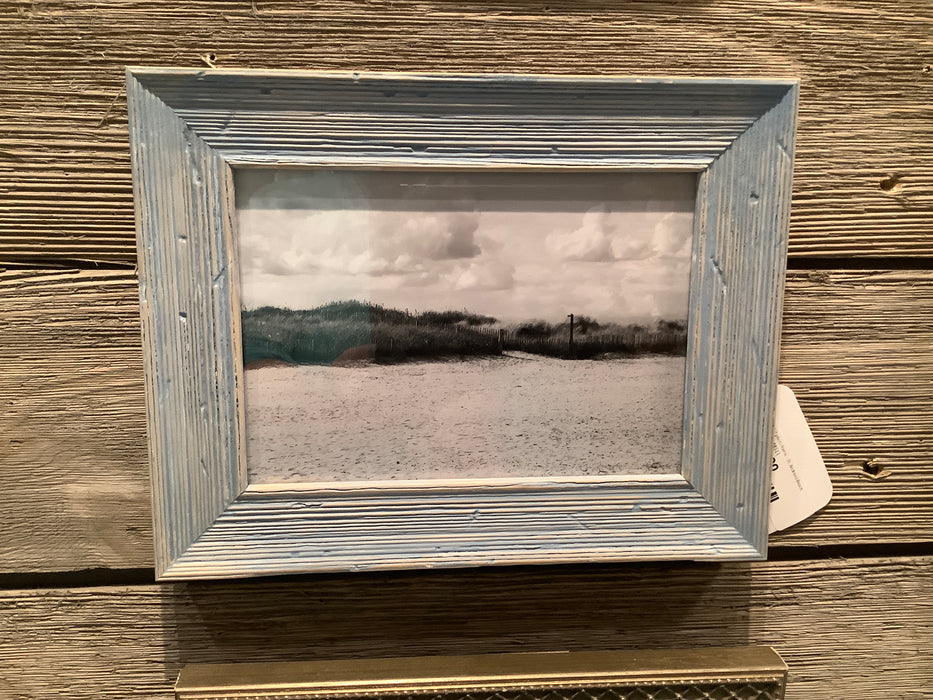 Distressed blue photo frame