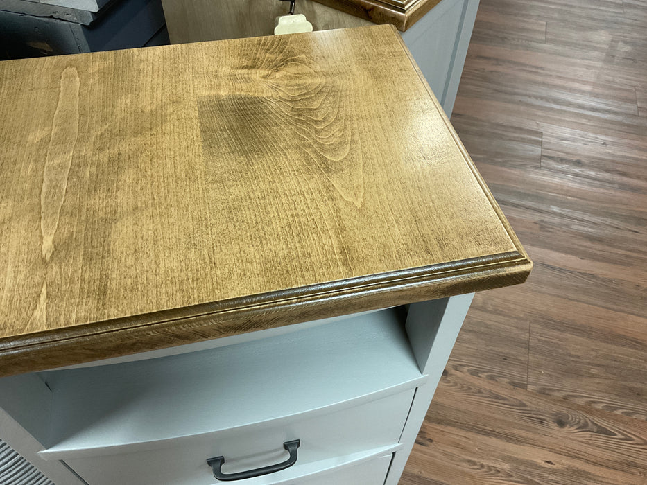 Driftwood maple top end table