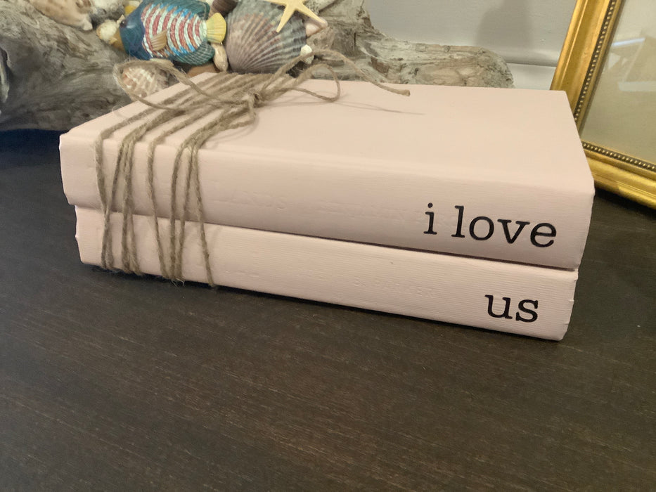 Book stack - I love us