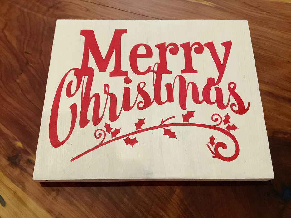 Wood sign - Merry Christmas