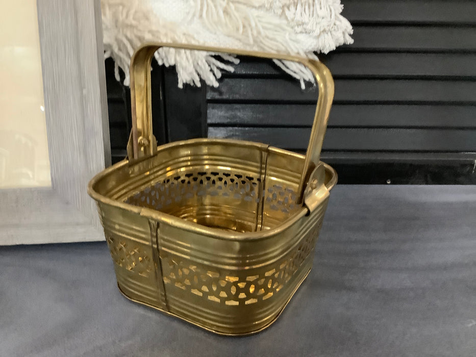 Vintage brass basket