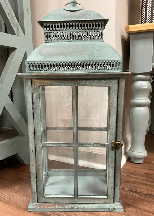 Window pane lantern - blue