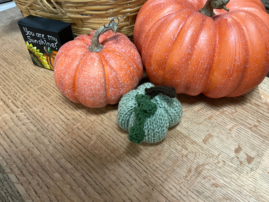 Hand knitted pumpkin