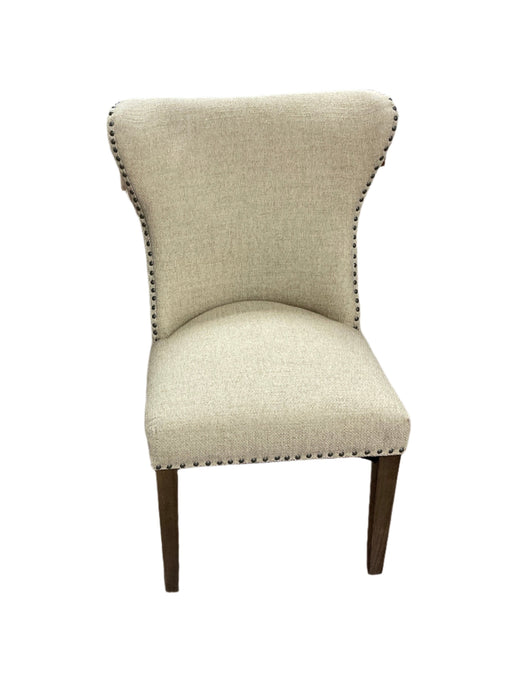 Cream nailhead dining chair