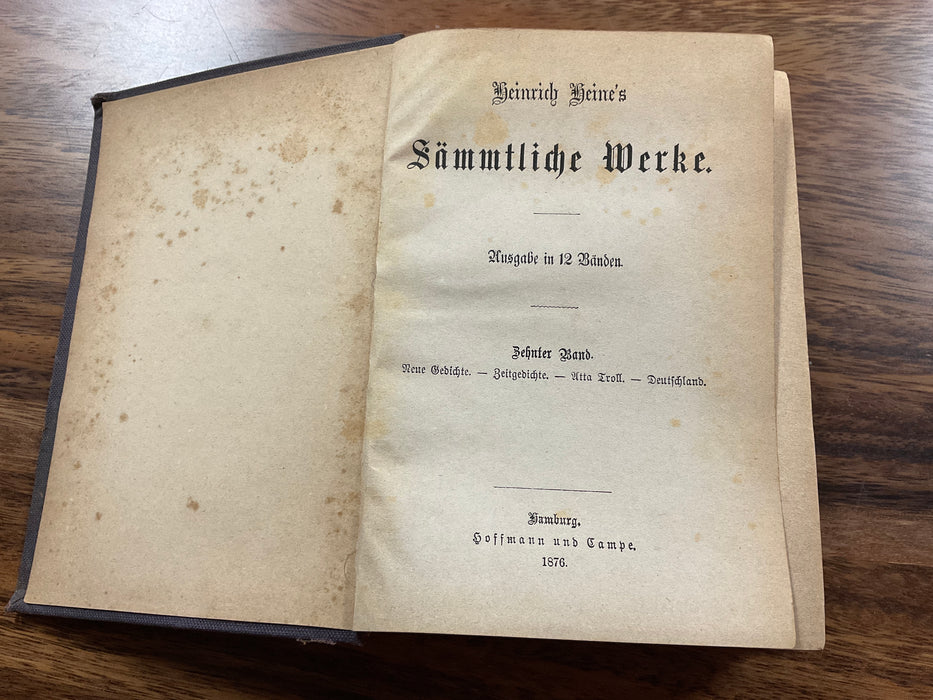 1876 Heinrich Heine’s book (German)