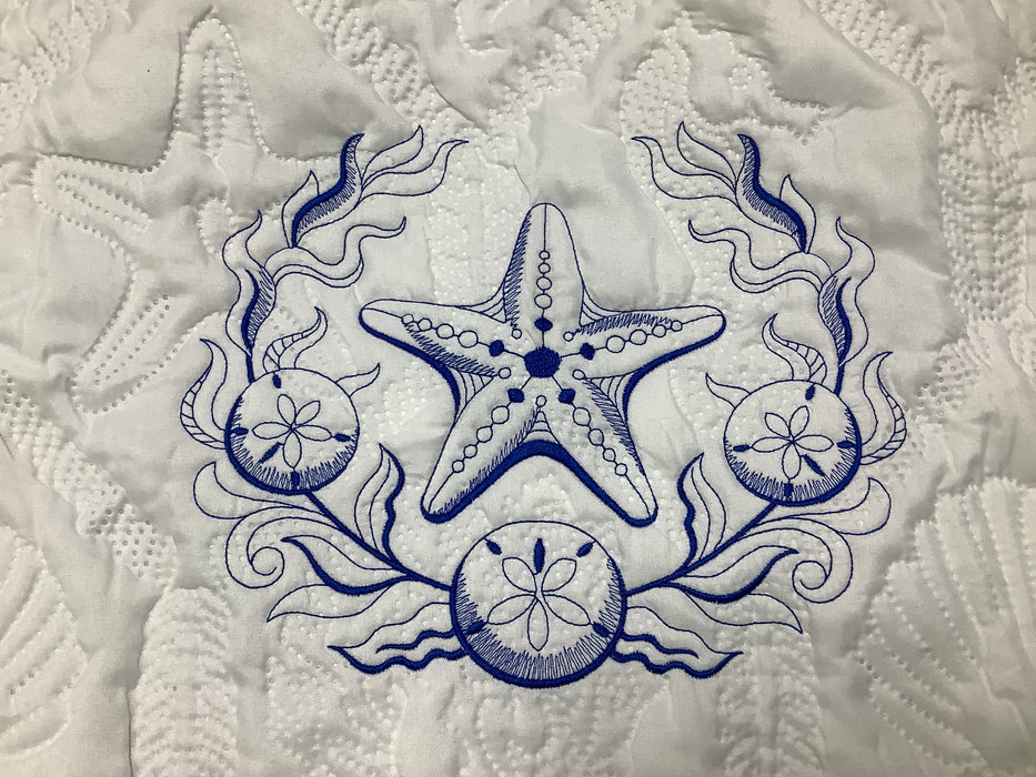 King sham embroidered