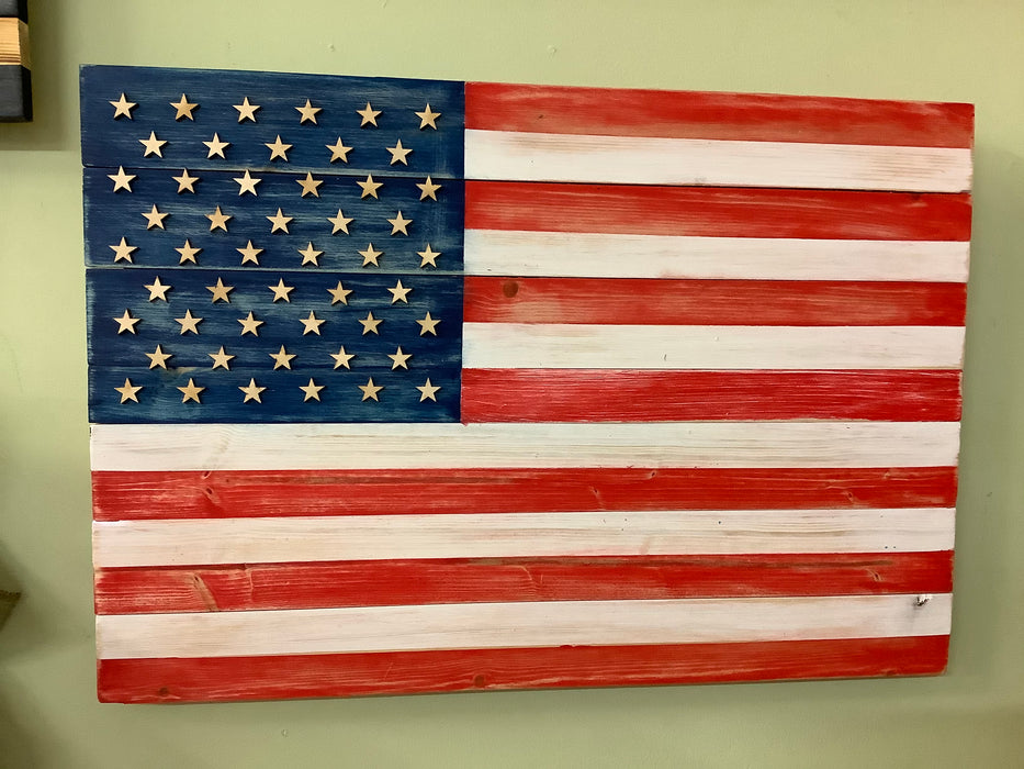 American flag w/ raised stars