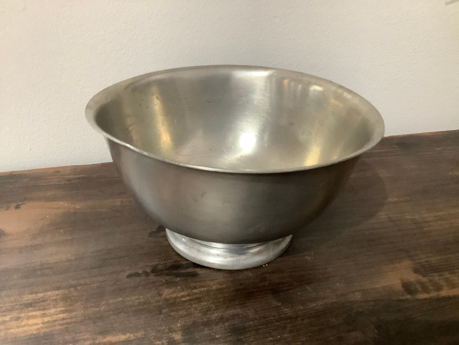 Footed pewter bowl