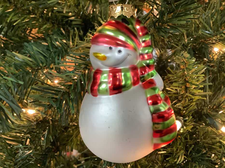 Blown glass Christmas ornament