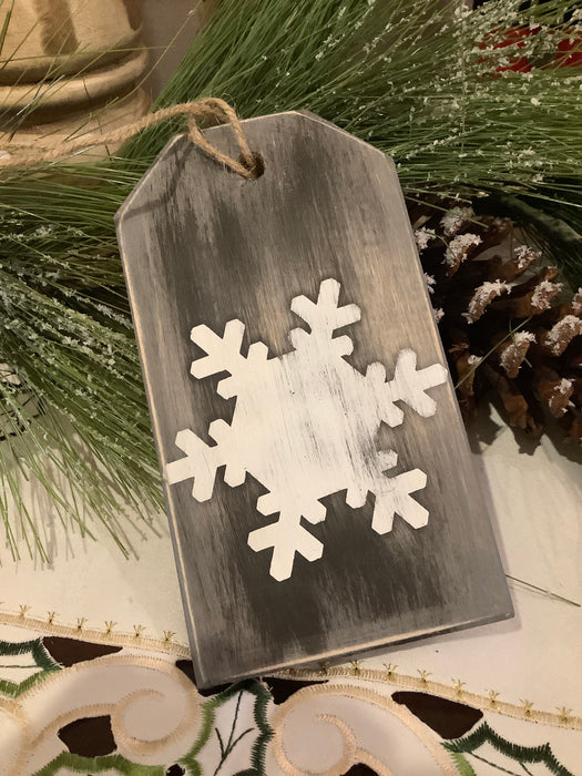 Christmas wood tags