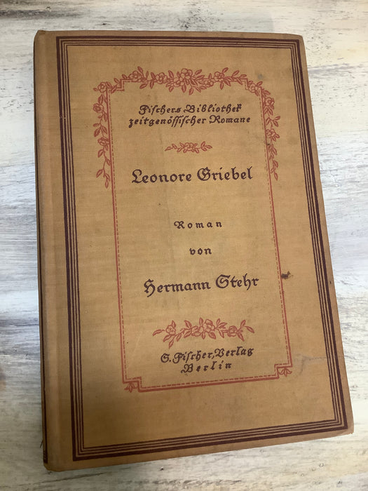 1920 Leonora Griebel book by Hermann Stehr