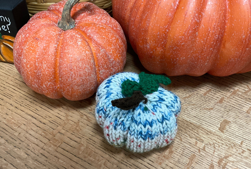 Hand knitted pumpkin