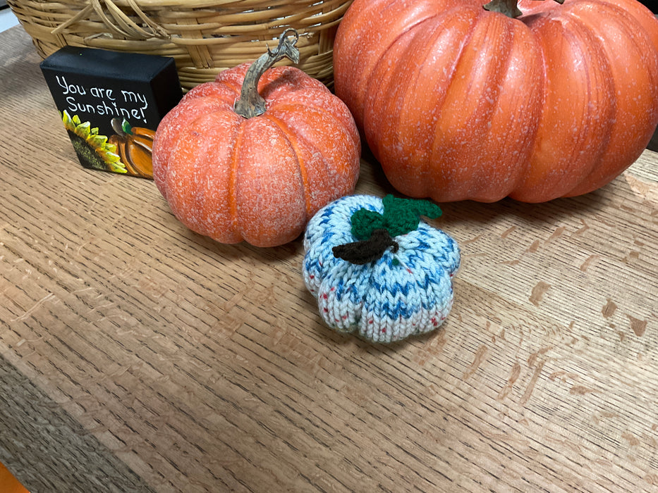 Hand knitted pumpkin