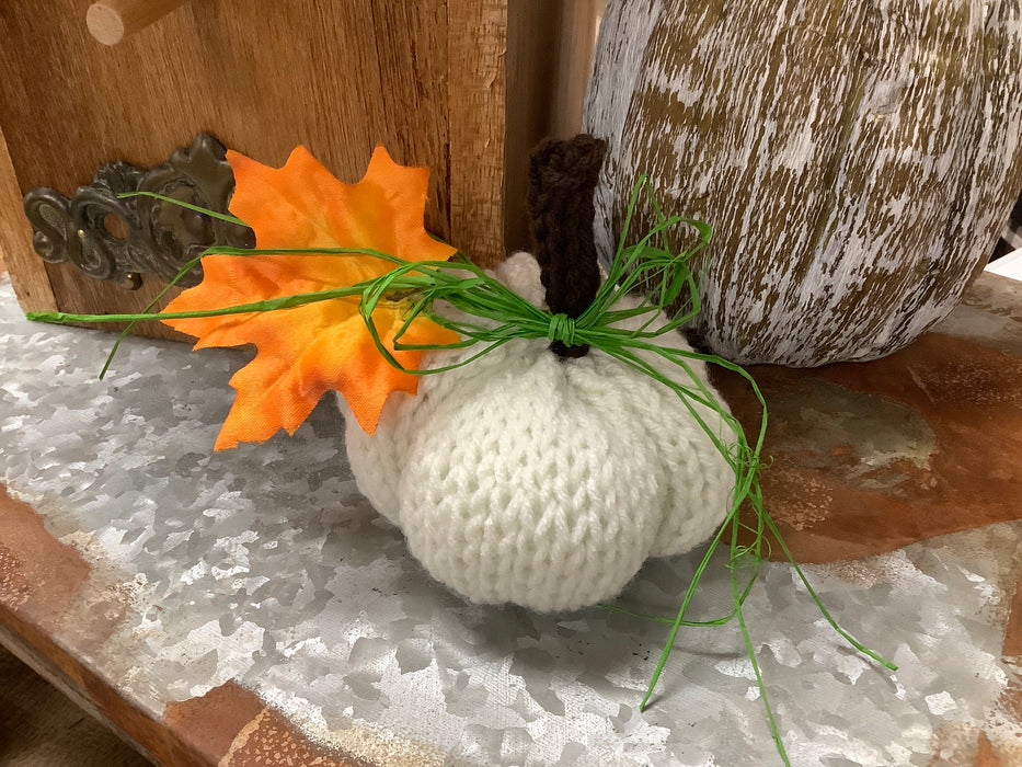 Hand knitted pumpkin