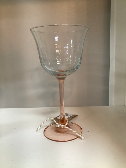 Rose stem wine glass