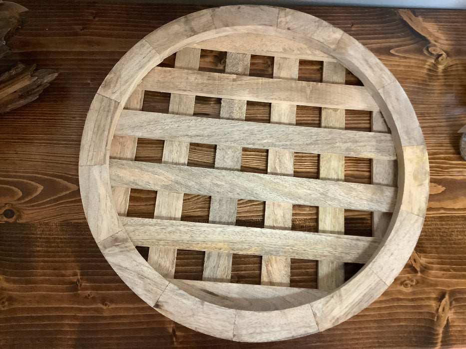 Wood charger plate