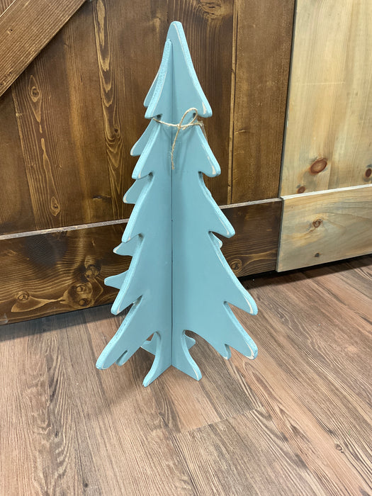 Wood cutout Christmas tree