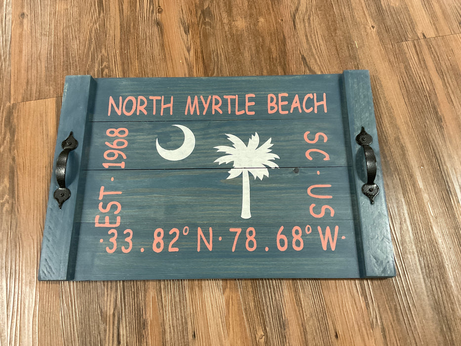 North Myrtle Beach long/latitude tray