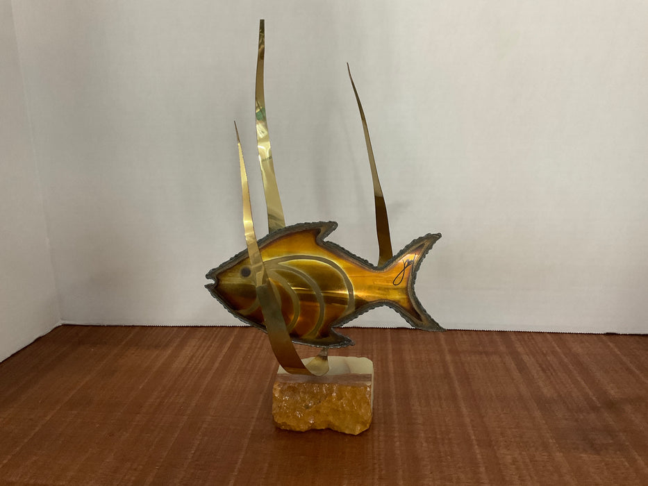 Metal Fish in Stand