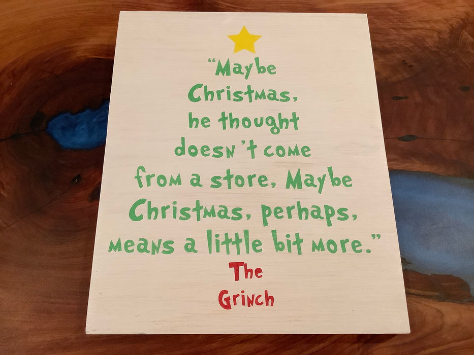 Wood sign - The Grinch Christmas