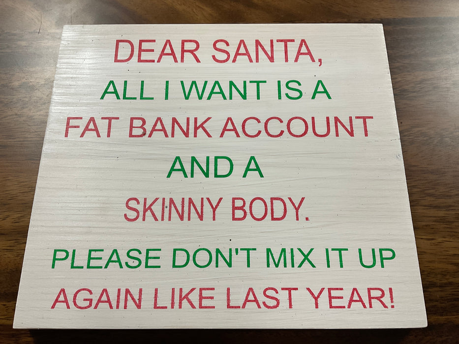 Christmas wood sign - All I want