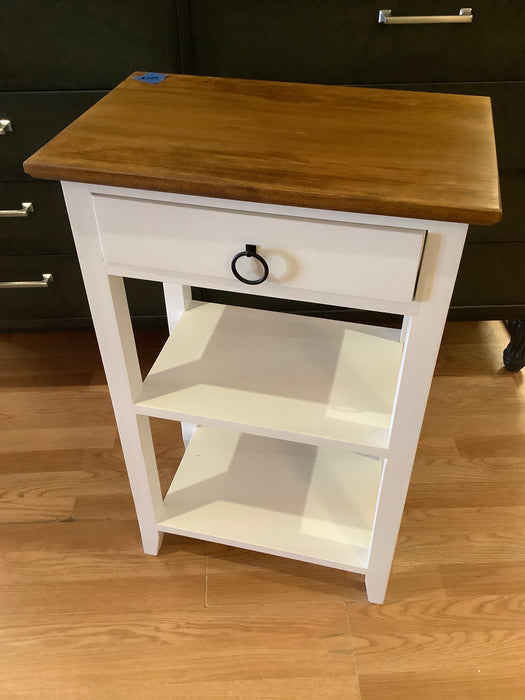 End table - two shelf one drawer