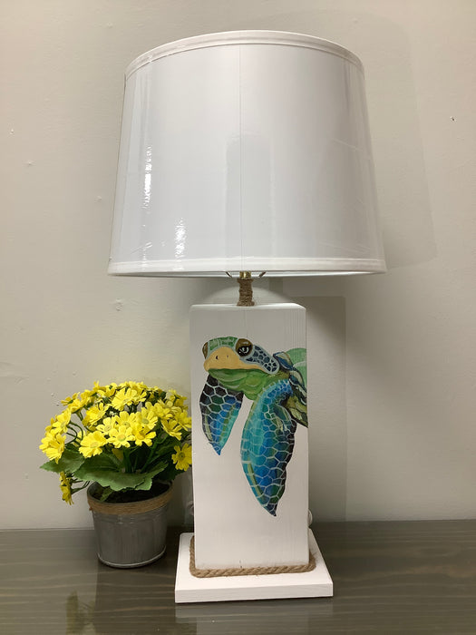 Turtle painted lamp