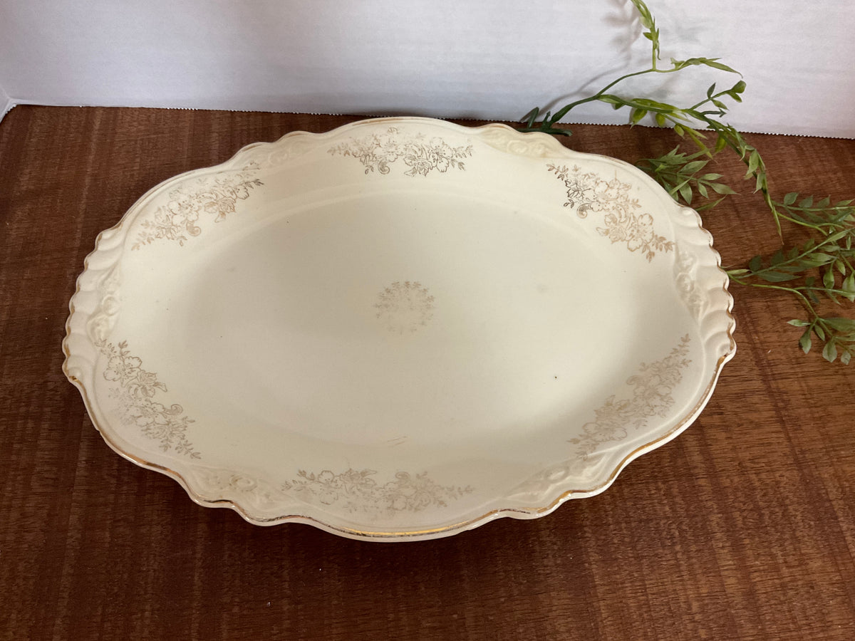 Homer Laughlin Virginia rose platter — White Pine Artisan Market