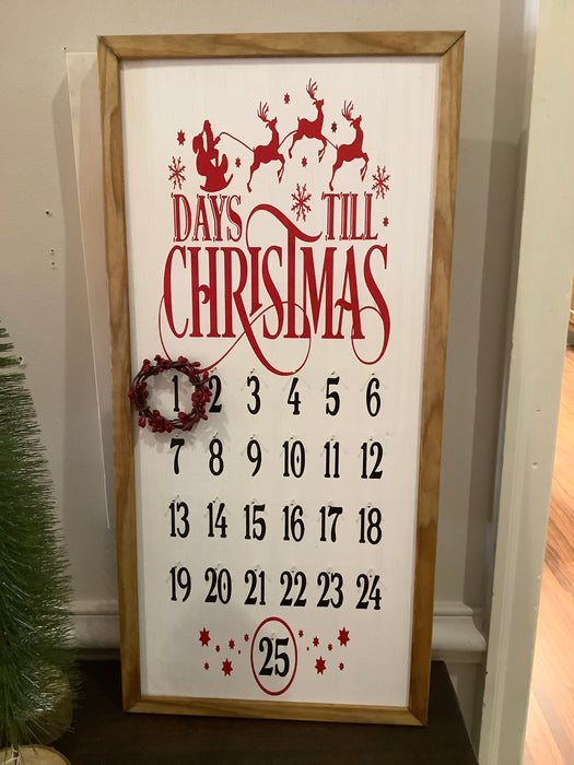 Days til Christmas sign