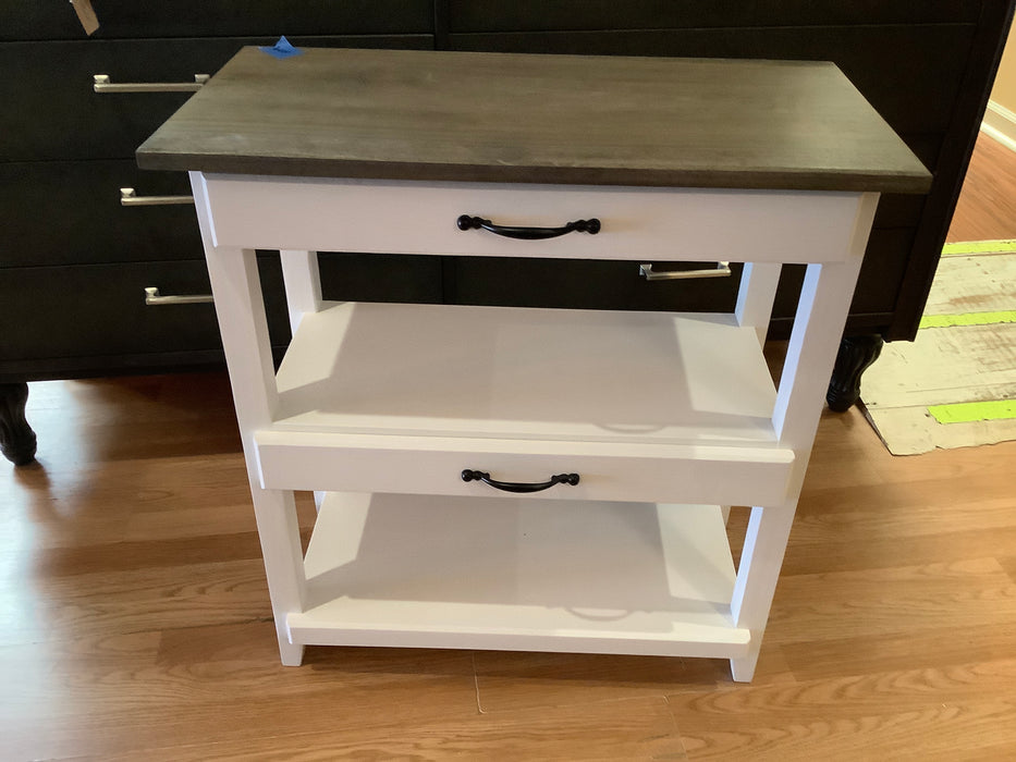 End Table - two shelf two drawer