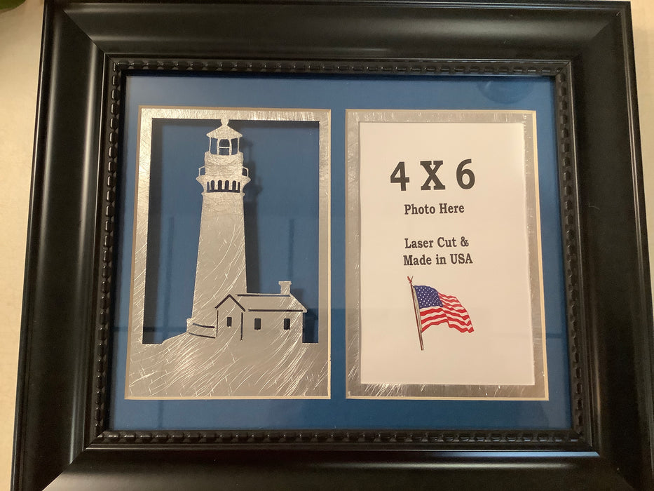 4”x6” photo frame with lighthouse cut out