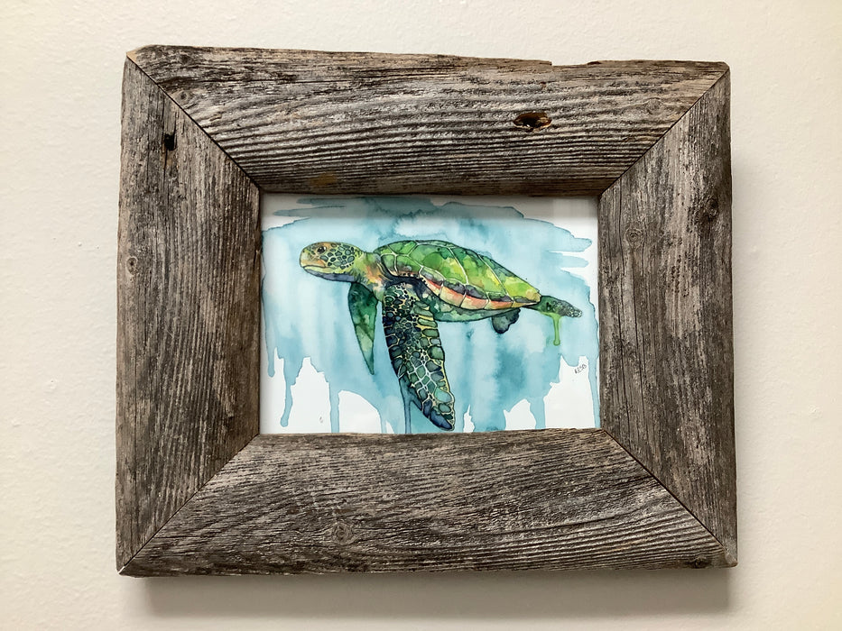 Watercolor print turtle