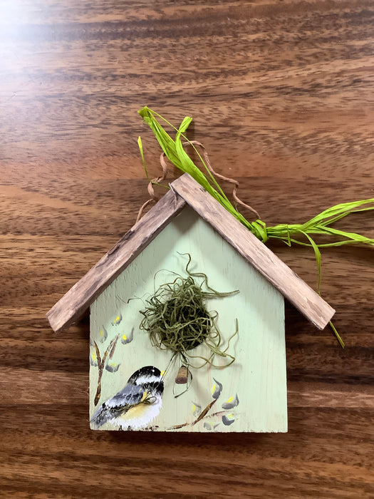 Painted Wall hanging birdhouse