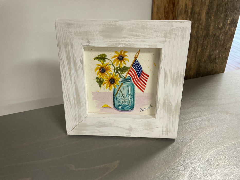 Framed watercolor picture