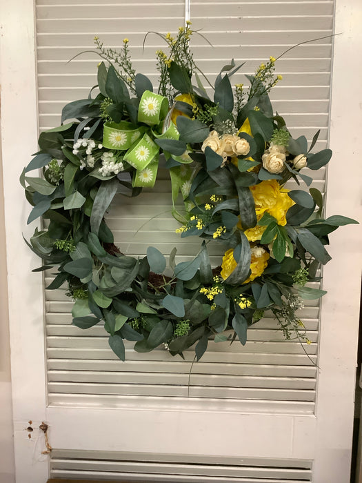 Eucalyptus and flower wreath