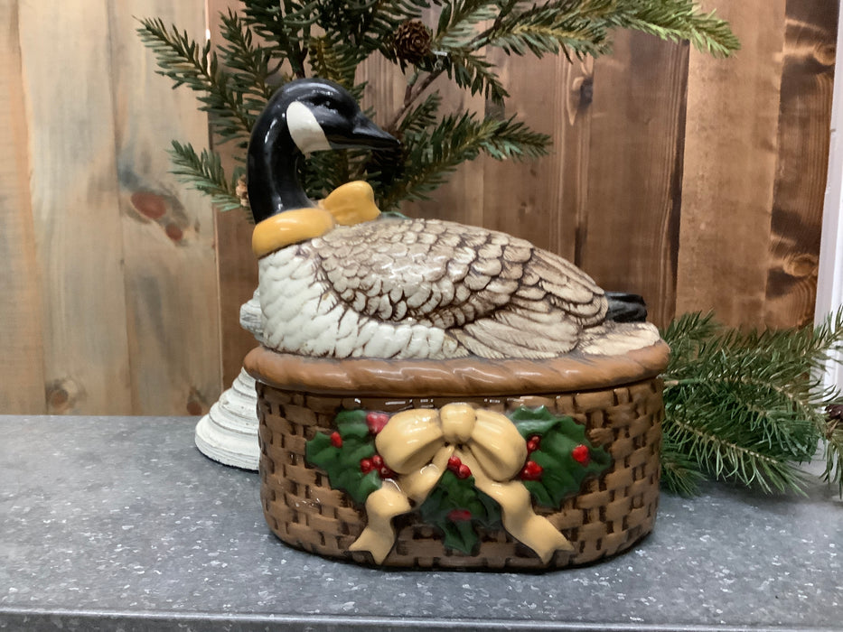 Christmas ceramic goose