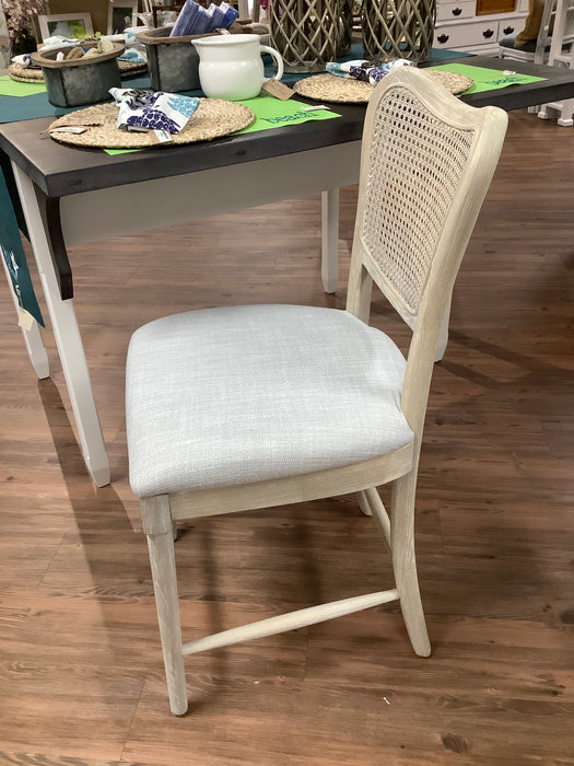 Cane bar stool - gray