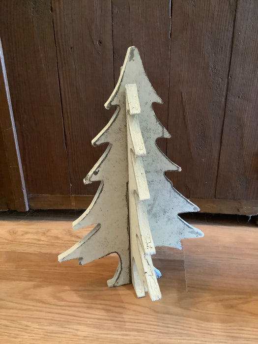 Wood cutout Christmas tree