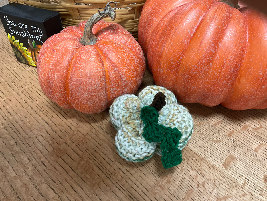 Hand knitted pumpkin