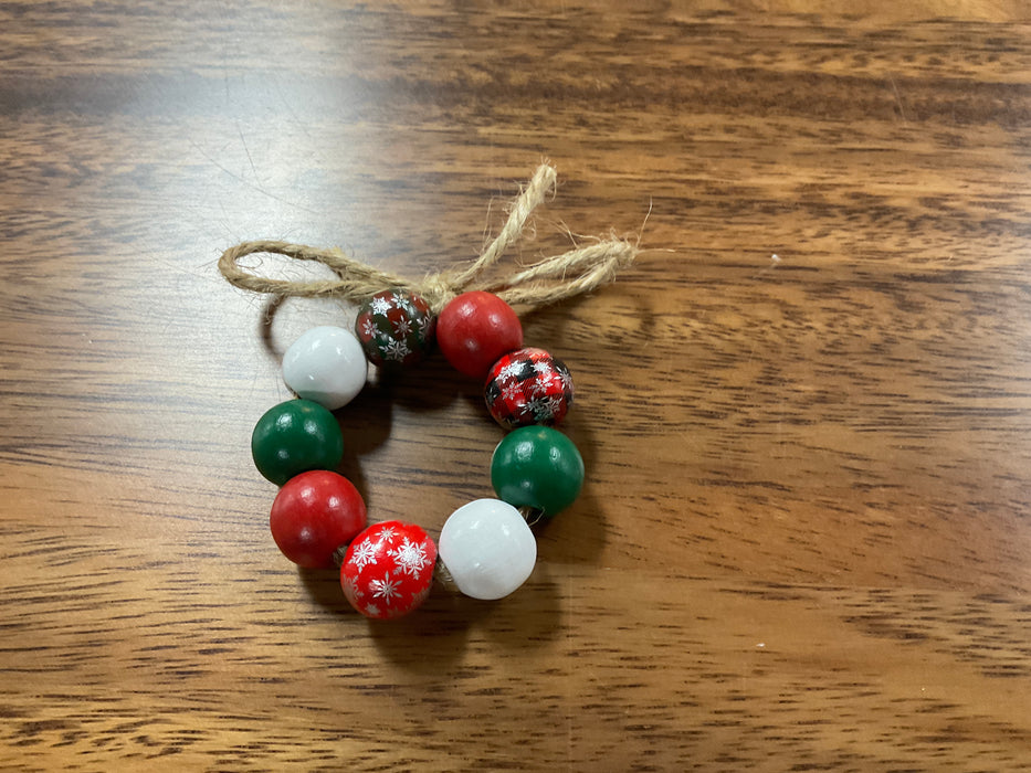 Christmas bead napkin ring