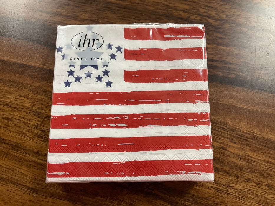 Distressed flag paper napkin