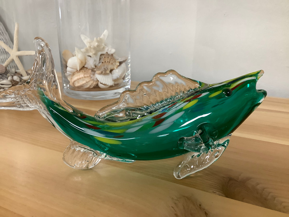 マルコリン・アート・クリスタル 魚 M240 Murano glass fish 030 — White Pine Artisan Market