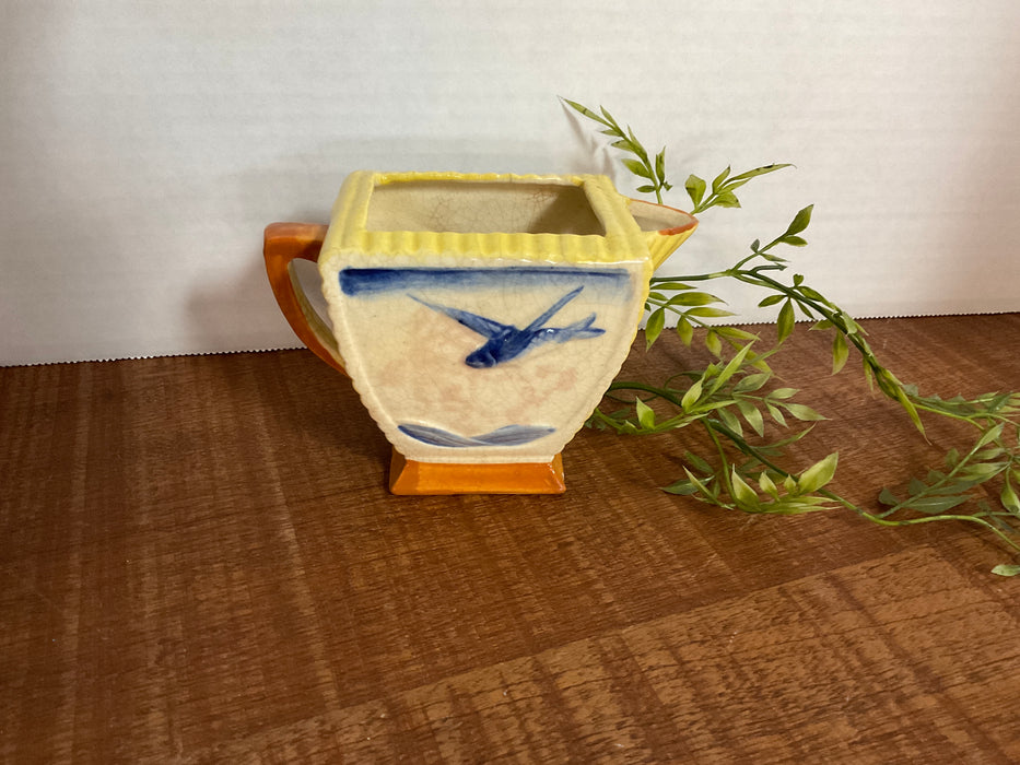 1930’s art deco cream pitcher with flying fish