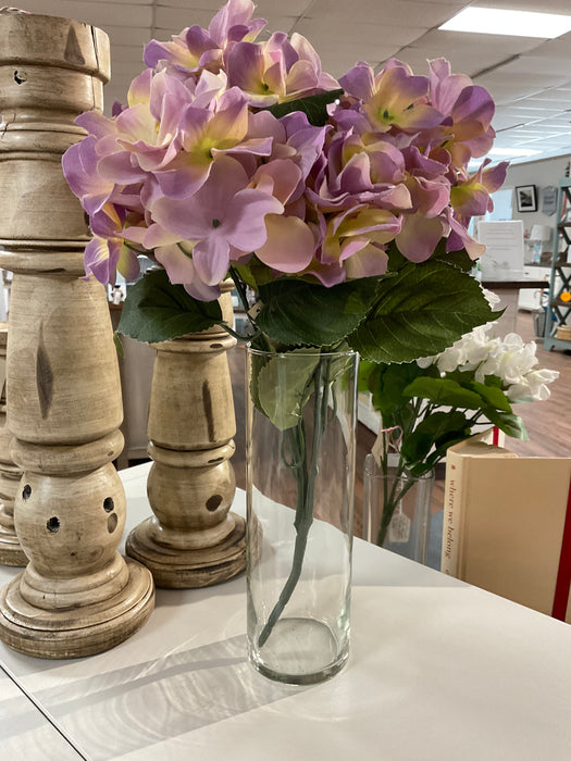 Tall straight glass vase