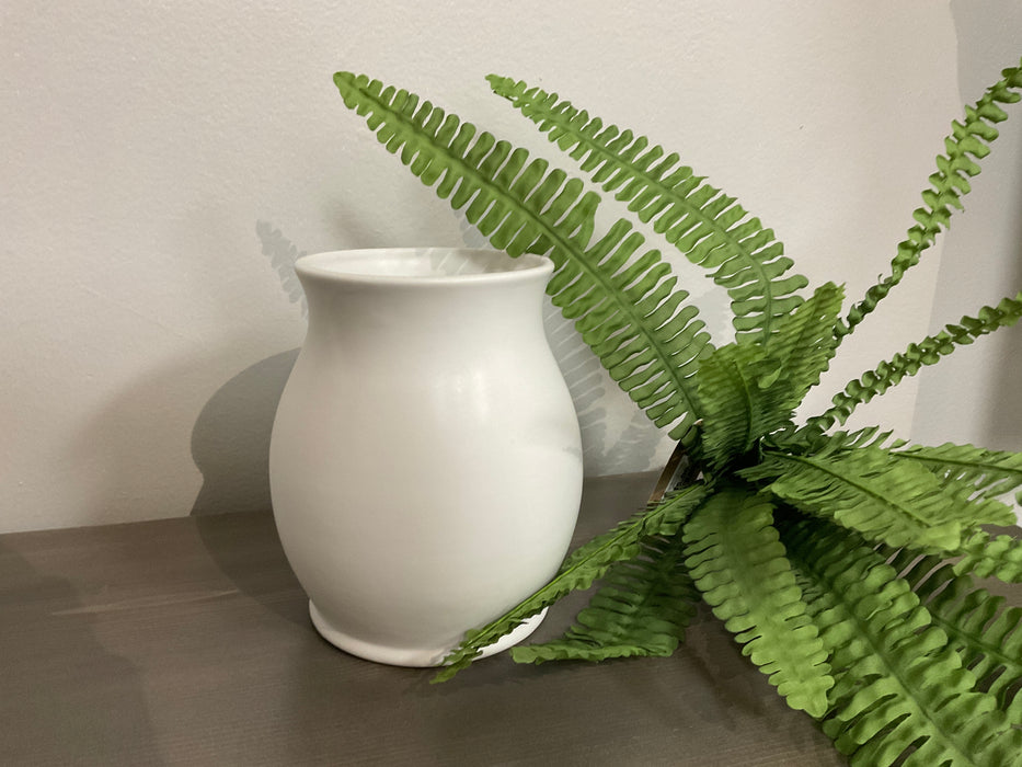 White ceramic bloom vase
